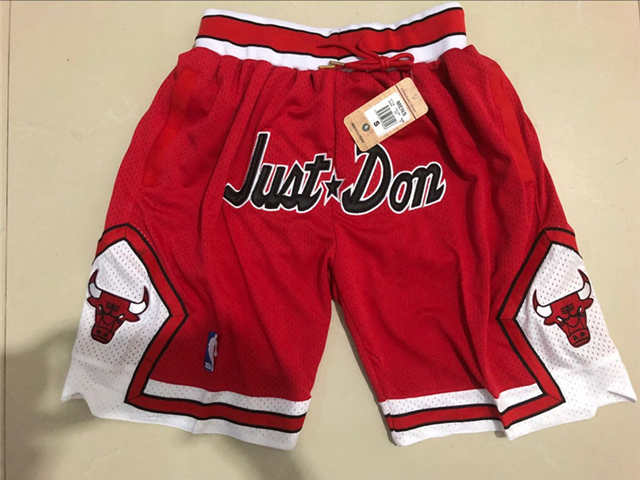 Chicago Bulls Just Don Hardwood Classics Swingman Shorts Red_3