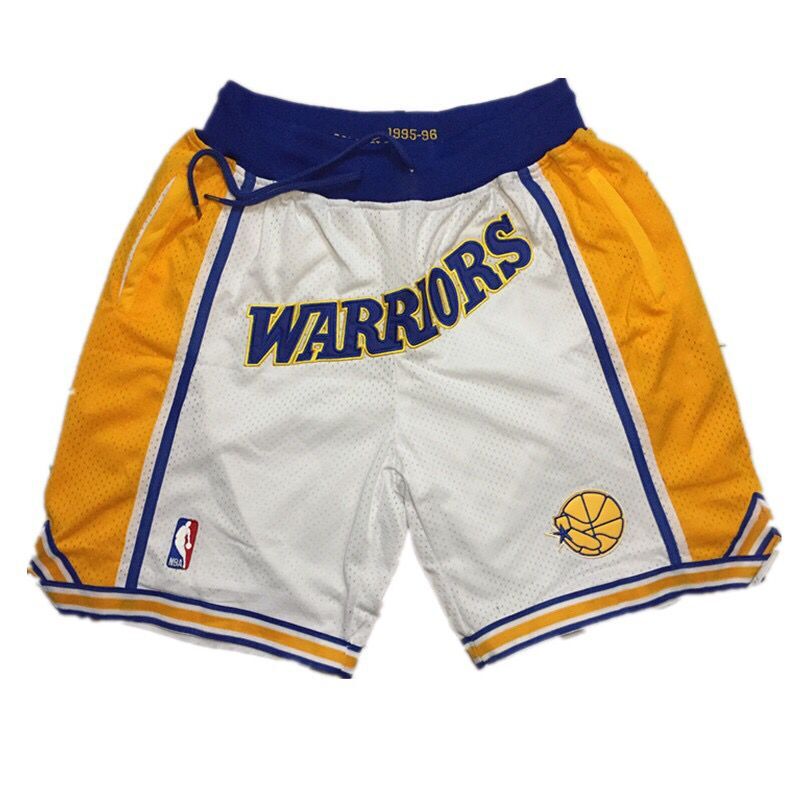 Golden State Warriors Just Don Hardwood Classics Swingman Shorts White