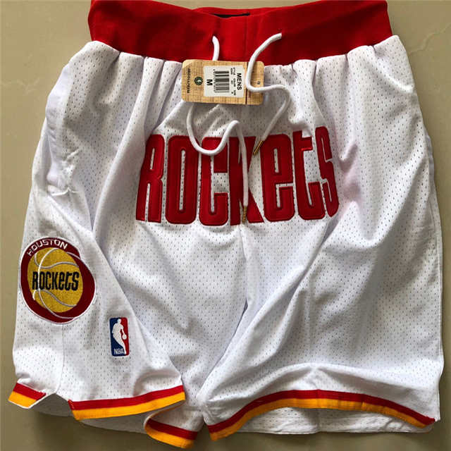 Houston Rockets Just Don Hardwood Classics Swingman Shorts White