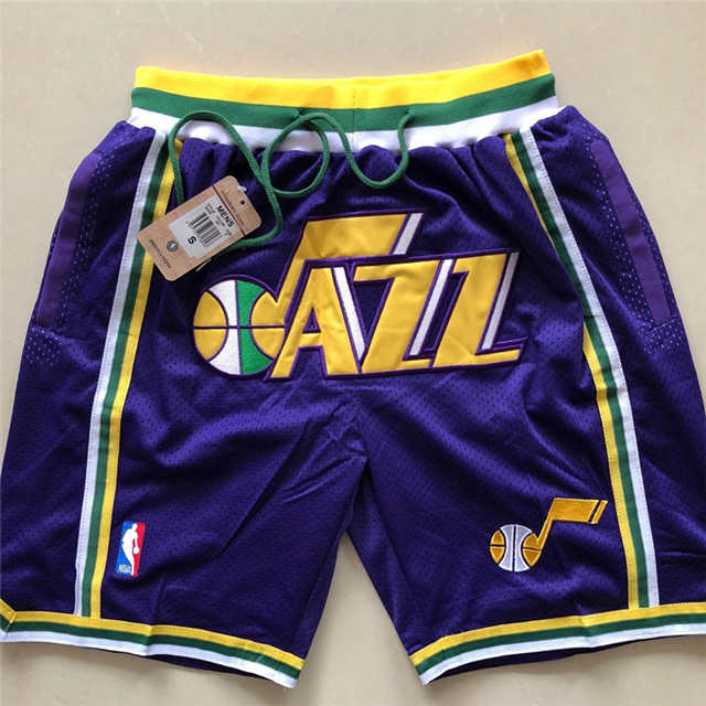 Utah Jazz Just Don Hardwood Classics Swingman Shorts Purple