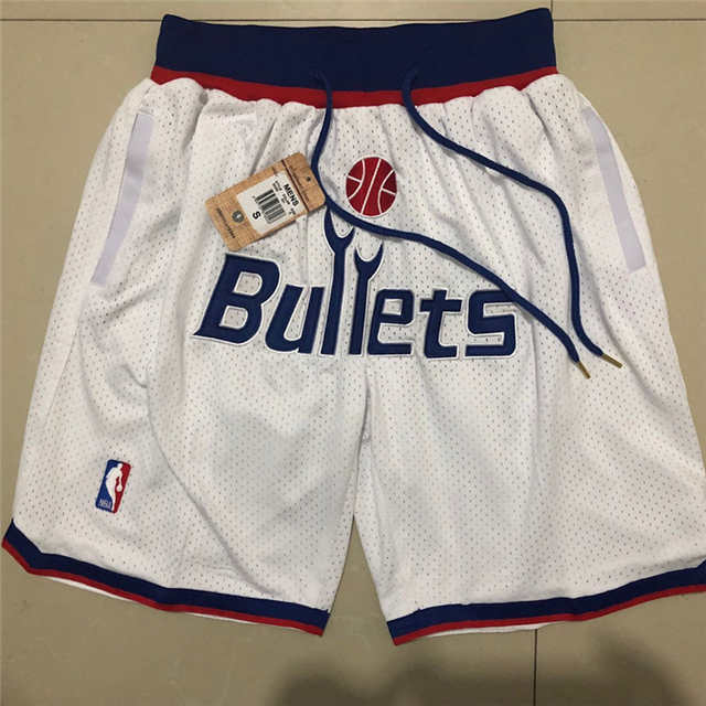 Washington Wizards Just Don Hardwood Classics Swingman Shorts White