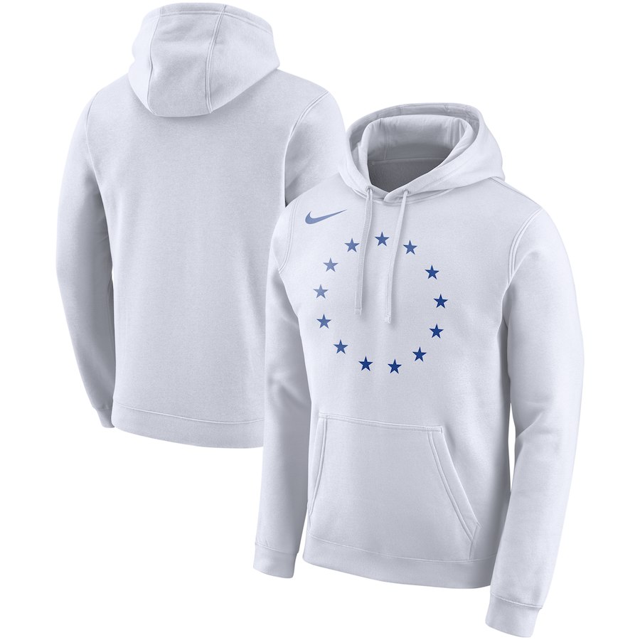 Philadelphia 76ers Nike Earned Edition Logo Essential Pullover Hoodie - White