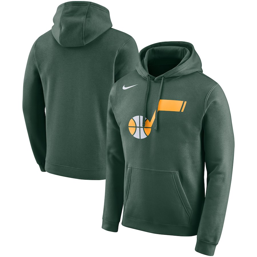 Utah Jazz Nike Earned Edition Logo Essential Pullover Hoodie - Green