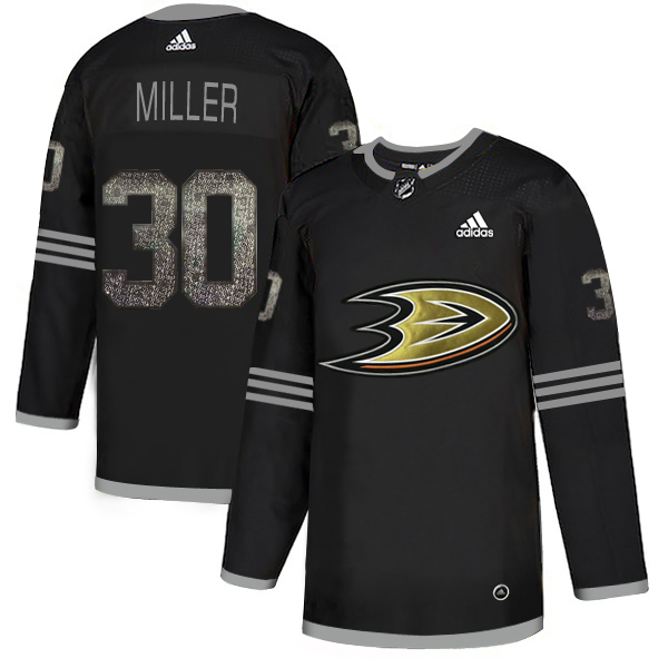 Adidas Ducks #30 Ryan Miller Black Authentic Classic Stitched NHL Jersey - Click Image to Close