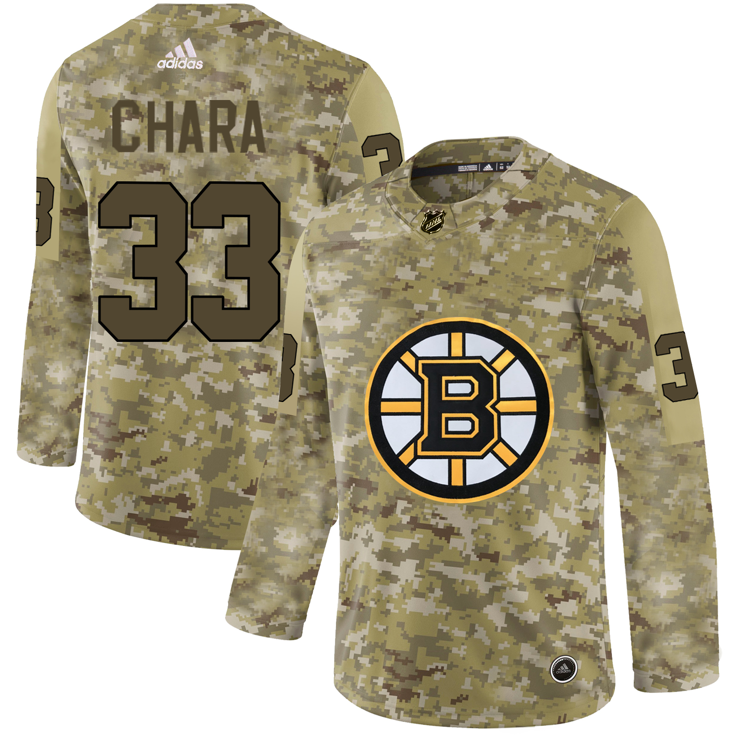 Adidas Bruins #33 Zdeno Chara Camo Authentic Stitched NHL Jersey