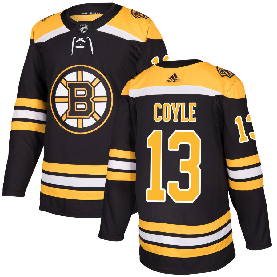 Adidas Bruins #13 Charlie Coyle Black Home Authentic Stitched NHL Jersey