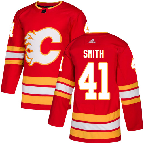 Adidas Flames #41 Mike Smith Red Alternate Authentic Stitched NHL Jersey