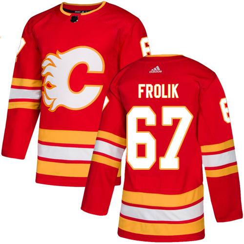 Adidas Flames #67 Michael Frolik Red Alternate Authentic Stitched NHL Jersey