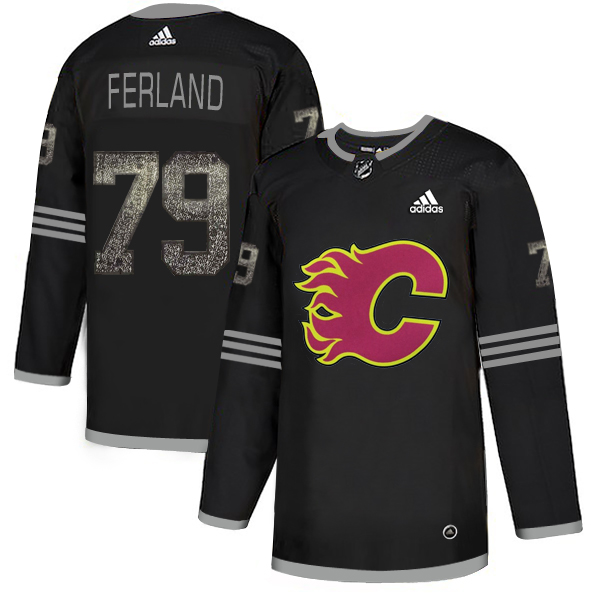 Adidas Flames #79 Michael Ferland Black Authentic Classic Stitched NHL Jersey