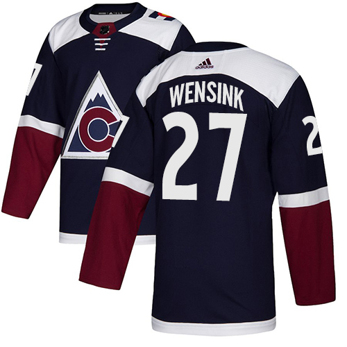 Adidas Avalanche #27 John Wensink Navy Alternate Authentic Stitched NHL Jersey - Click Image to Close