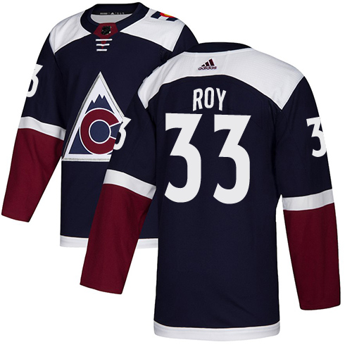 Adidas Avalanche #33 Patrick Roy Navy Alternate Authentic Stitched NHL Jersey