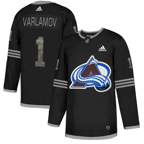 Adidas Avalanche #1 Semyon Varlamov Black Authentic Classic Stitched NHL Jersey