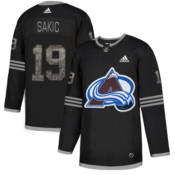 Adidas Avalanche #19 Joe Sakic Black Authentic Classic Stitched NHL Jersey - Click Image to Close