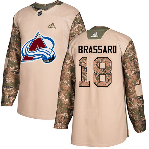 Adidas Avalanche #18 Derick Brassard Camo Authentic 2017 Veterans Day Stitched NHL Jersey