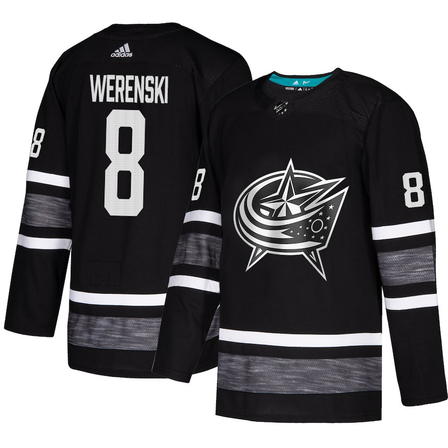 Adidas Blue Jackets #8 Zach Werenski Black 2019 All-Star Game Parley Authentic Stitched NHL Jersey