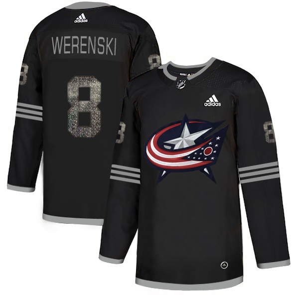 Adidas Blue Jackets #8 Zach Werenski Black Authentic Classic Stitched NHL Jersey