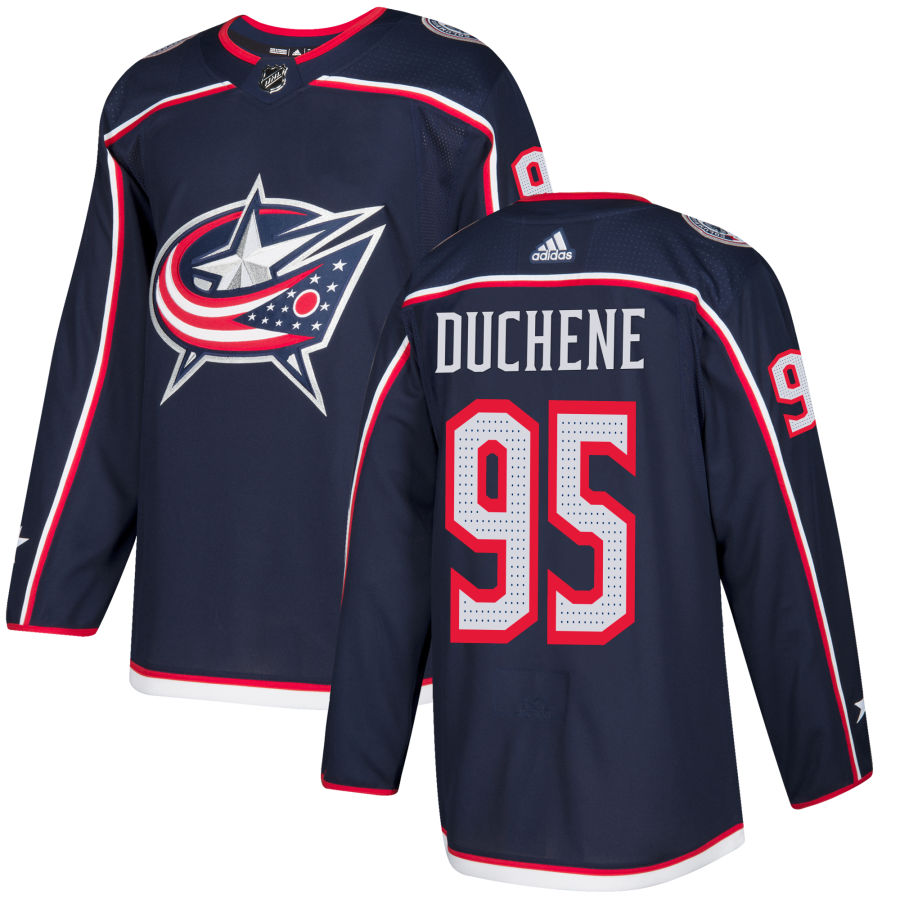 Adidas Blue Jackets #95 Matt Duchene Navy Blue Home Authentic Stitched NHL Jersey