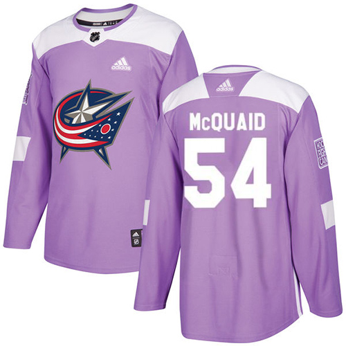 Adidas Blue Jackets #54 Adam McQuaid Purple Authentic Fights Cancer Stitched NHL Jersey