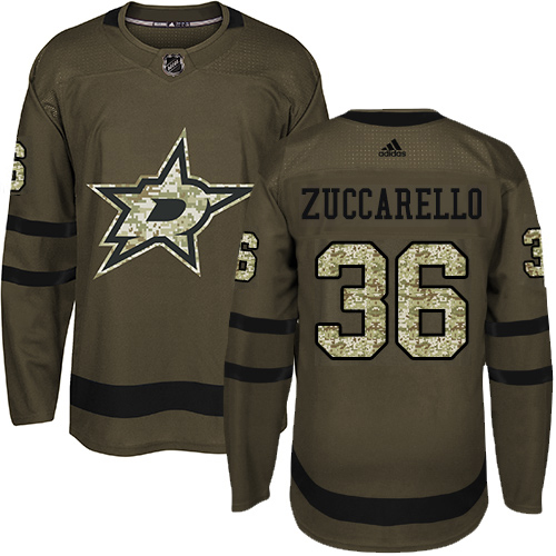 Adidas Stars #36 Mats Zuccarello Green Salute To Service Stitched NHL Jersey