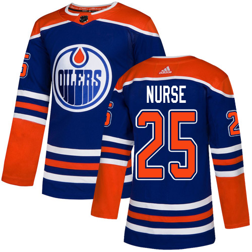 Adidas Oilers #25 Darnell Nurse Royal Blue Alternate Authentic Stitched NHL Jersey