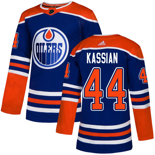 Adidas Oilers #44 Zack Kassian Royal Blue Alternate Authentic Stitched NHL Jersey