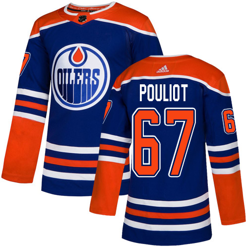 Adidas Oilers #67 Benoit Pouliot Royal Blue Alternate Authentic Stitched NHL Jersey