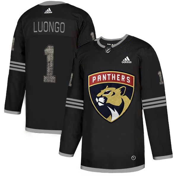 Adidas Panthers #1 Roberto Luongo Black Authentic Classic Stitched NHL Jersey - Click Image to Close