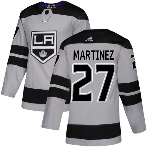 Adidas Kings #27 Alec Martinez Gray Alternate Authentic Stitched NHL Jersey - Click Image to Close