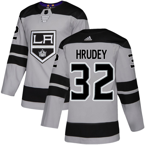 Adidas Kings #32 Kelly Hrudey Gray Alternate Authentic Stitched NHL Jersey