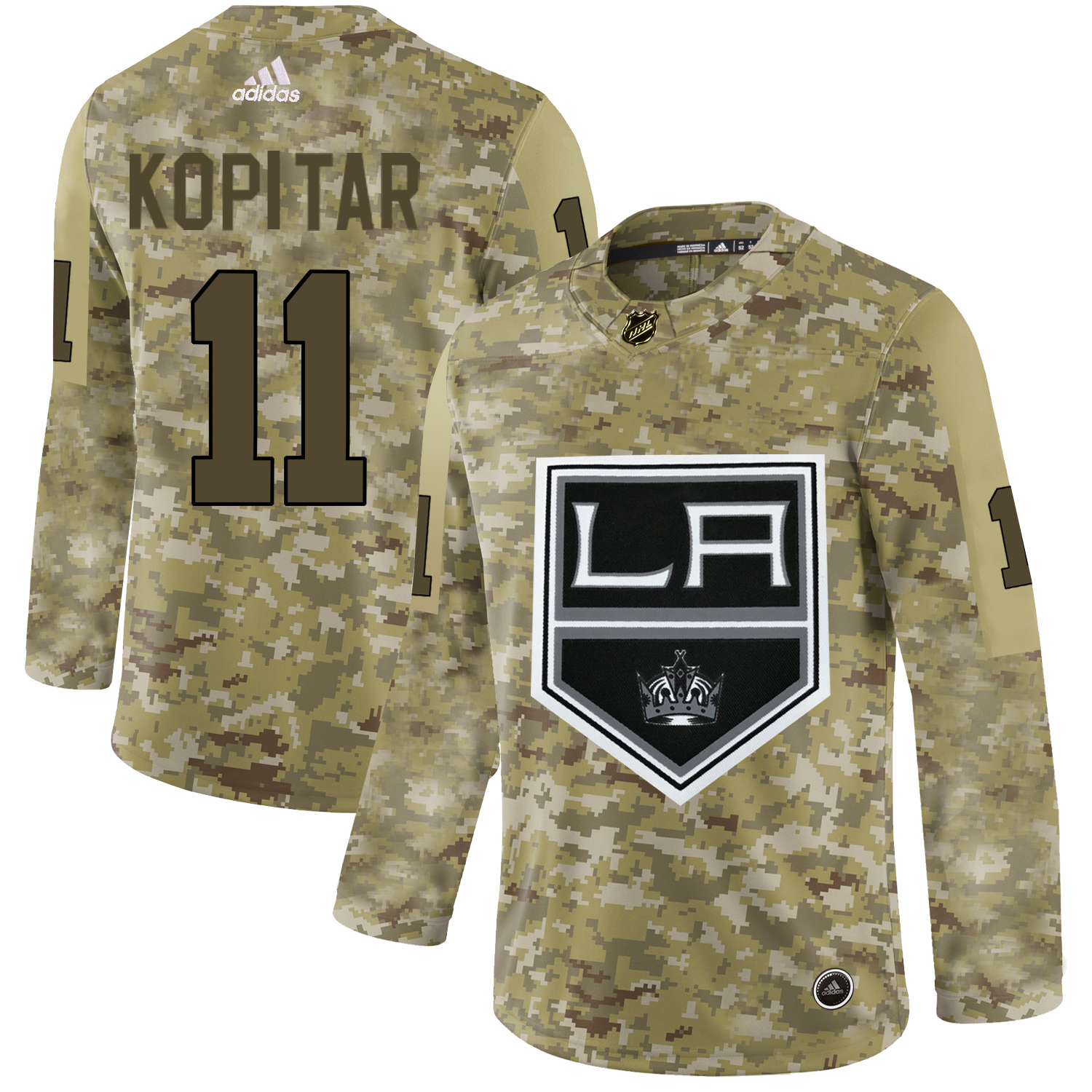 Adidas Kings #11 Anze Kopitar Camo Authentic Stitched NHL Jersey