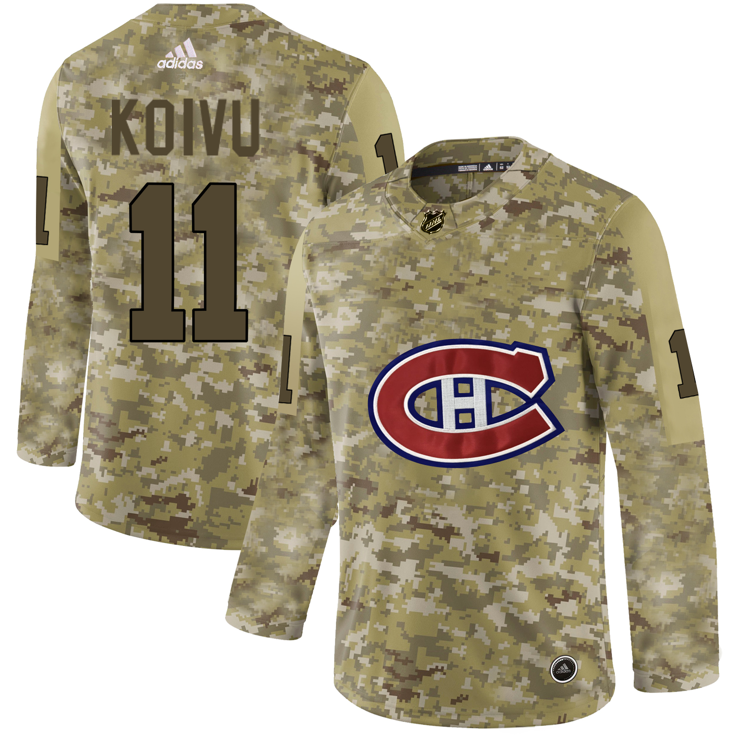 Adidas Canadiens #11 Saku Koivu Camo Authentic Stitched NHL Jersey