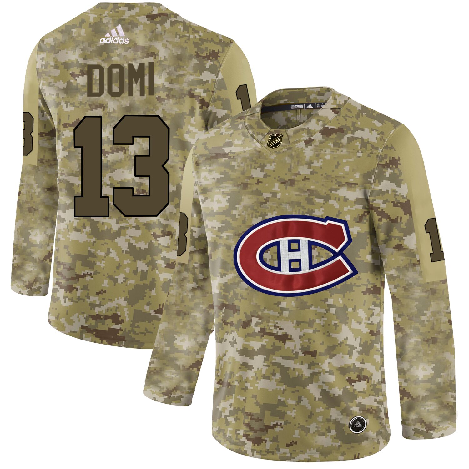 Adidas Canadiens #13 Max Domi Camo Authentic Stitched NHL Jersey