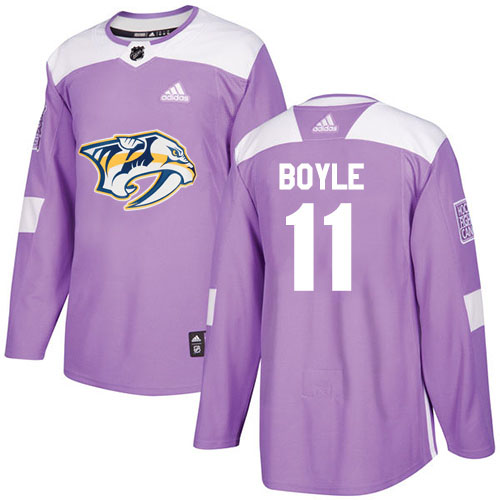 Adidas Predators #11 Brian Boyle Purple Authentic Fights Cancer Stitched NHL Jersey