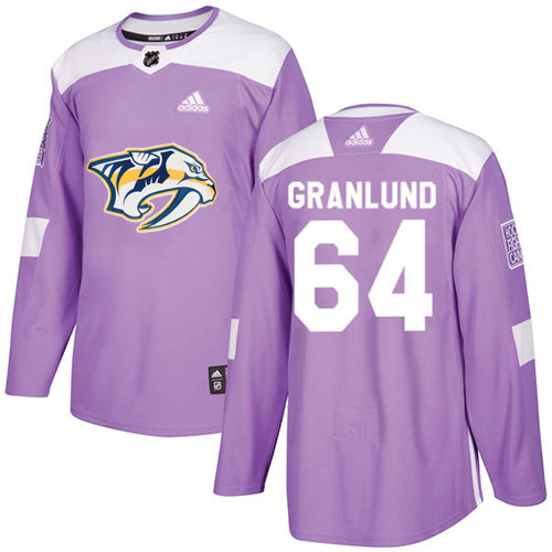 Adidas Predators #64 Mikael Granlund Purple Authentic Fights Cancer Stitched NHL Jersey