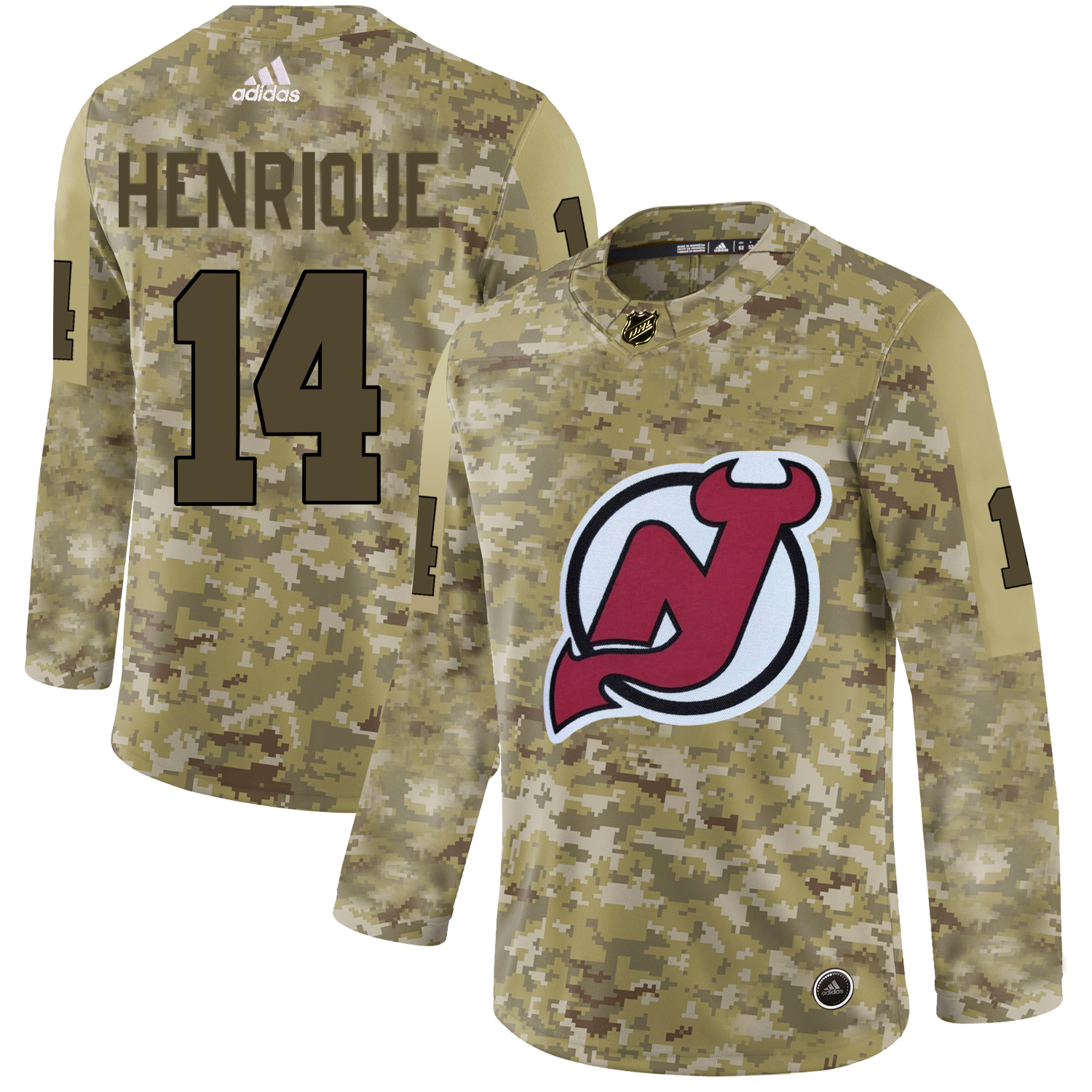 Adidas Devils #14 Adam Henrique Camo Authentic Stitched NHL Jersey