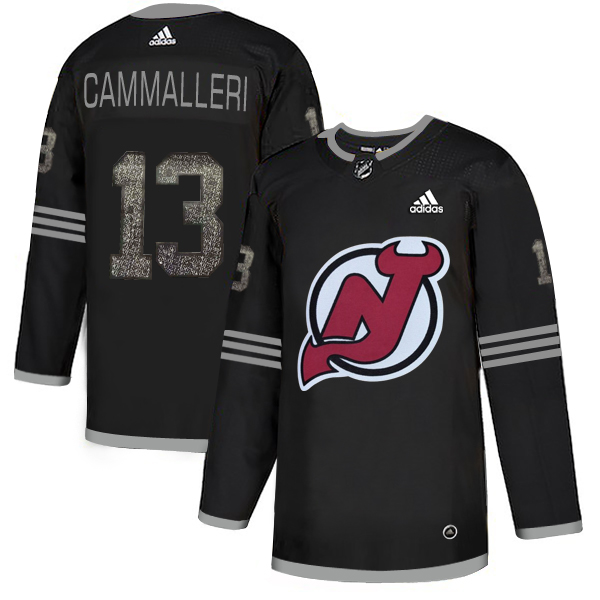 Adidas Devils #13 Michael Cammalleri Black Authentic Classic Stitched NHL Jersey - Click Image to Close