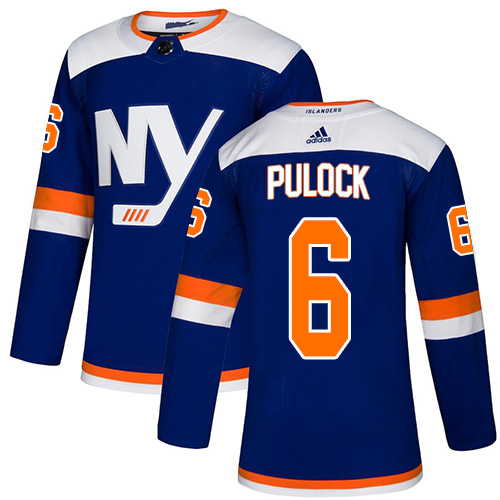 Adidas Islanders #6 Ryan Pulock Blue Authentic Alternate Stitched NHL Jersey