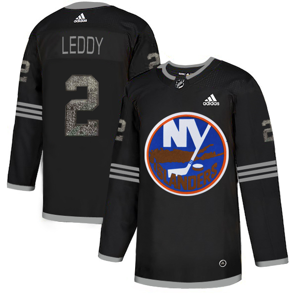 Adidas Islanders #2 Nick Leddy Black Authentic Classic Stitched NHL Jersey