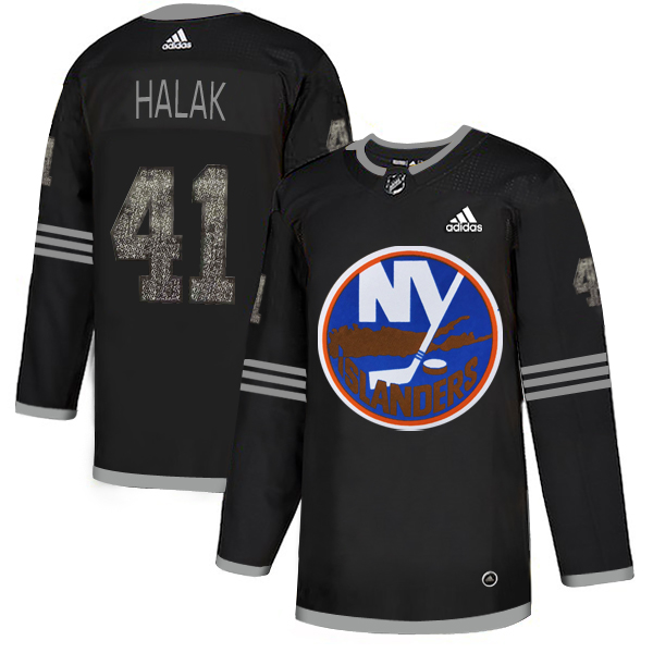 Adidas Islanders #41 Jaroslav Halak Black Authentic Classic Stitched NHL Jersey