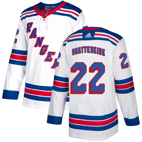 Adidas Rangers #22 Kevin Shattenkirk White Away Authentic Stitched NHL Jersey