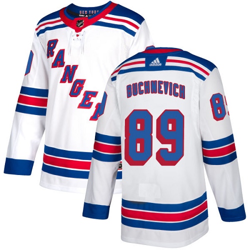 Adidas Rangers #89 Pavel Buchnevich White Away Authentic Stitched NHL Jersey