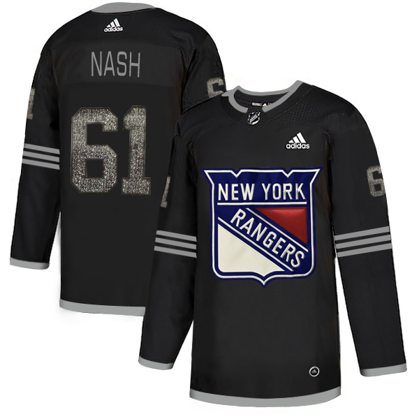 Adidas Rangers #61 Rick Nash Black Authentic Classic Stitched NHL Jersey