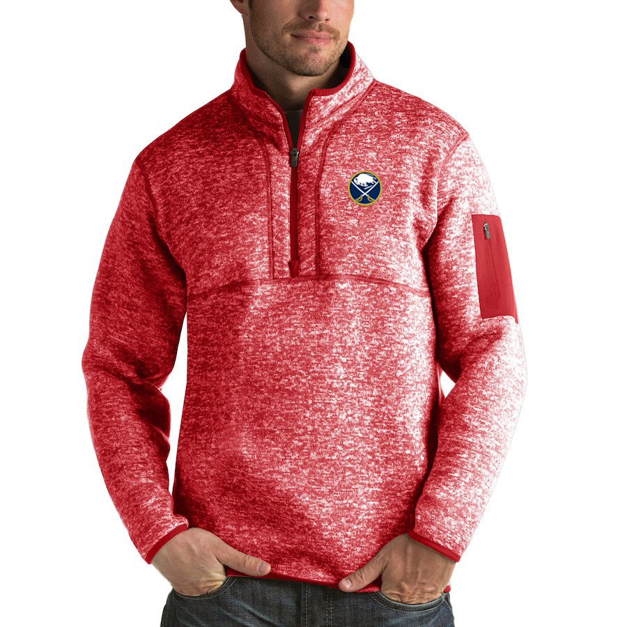 Buffalo Sabres Antigua Fortune Quarter-Zip Pullover Jacket Red