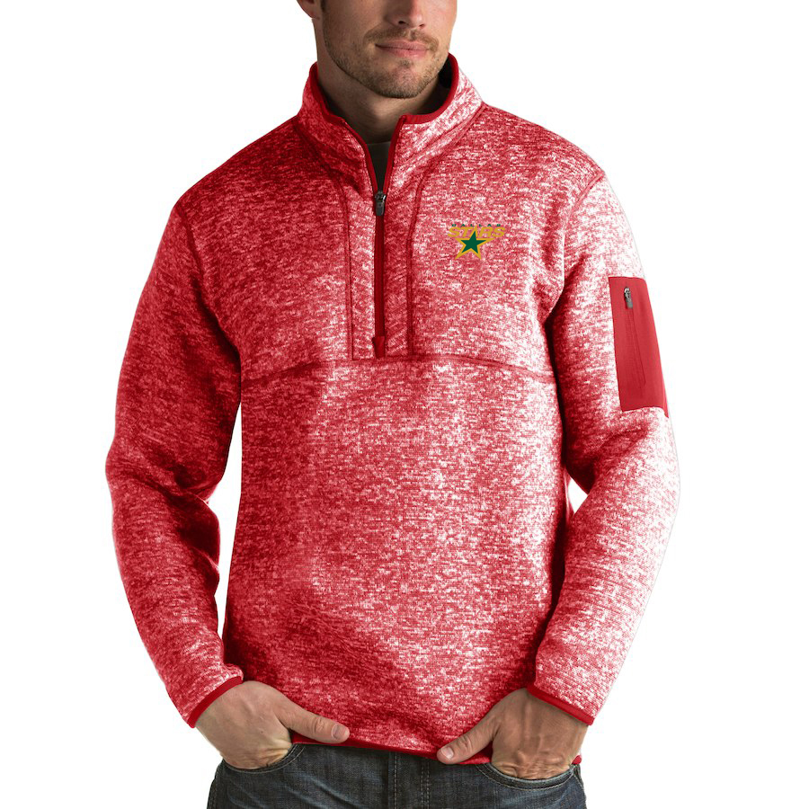 Dallas Stars Antigua Fortune Quarter-Zip Pullover Jacket Red