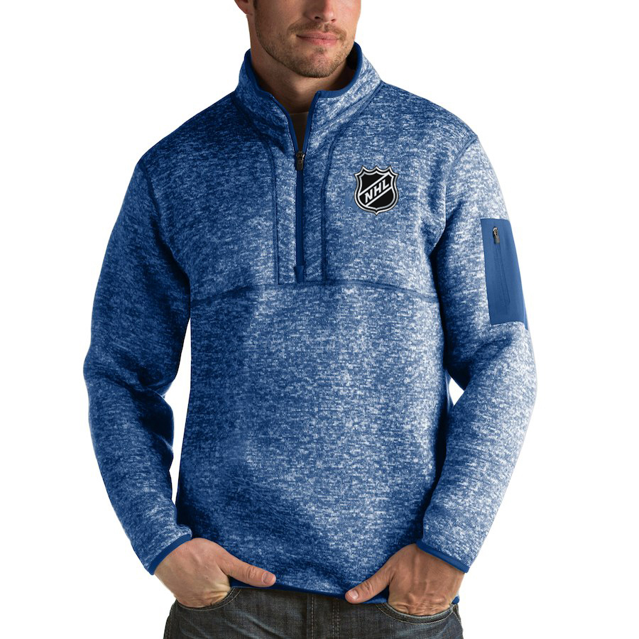 NHL Antigua Fortune Quarter-Zip Pullover Jacket Blue