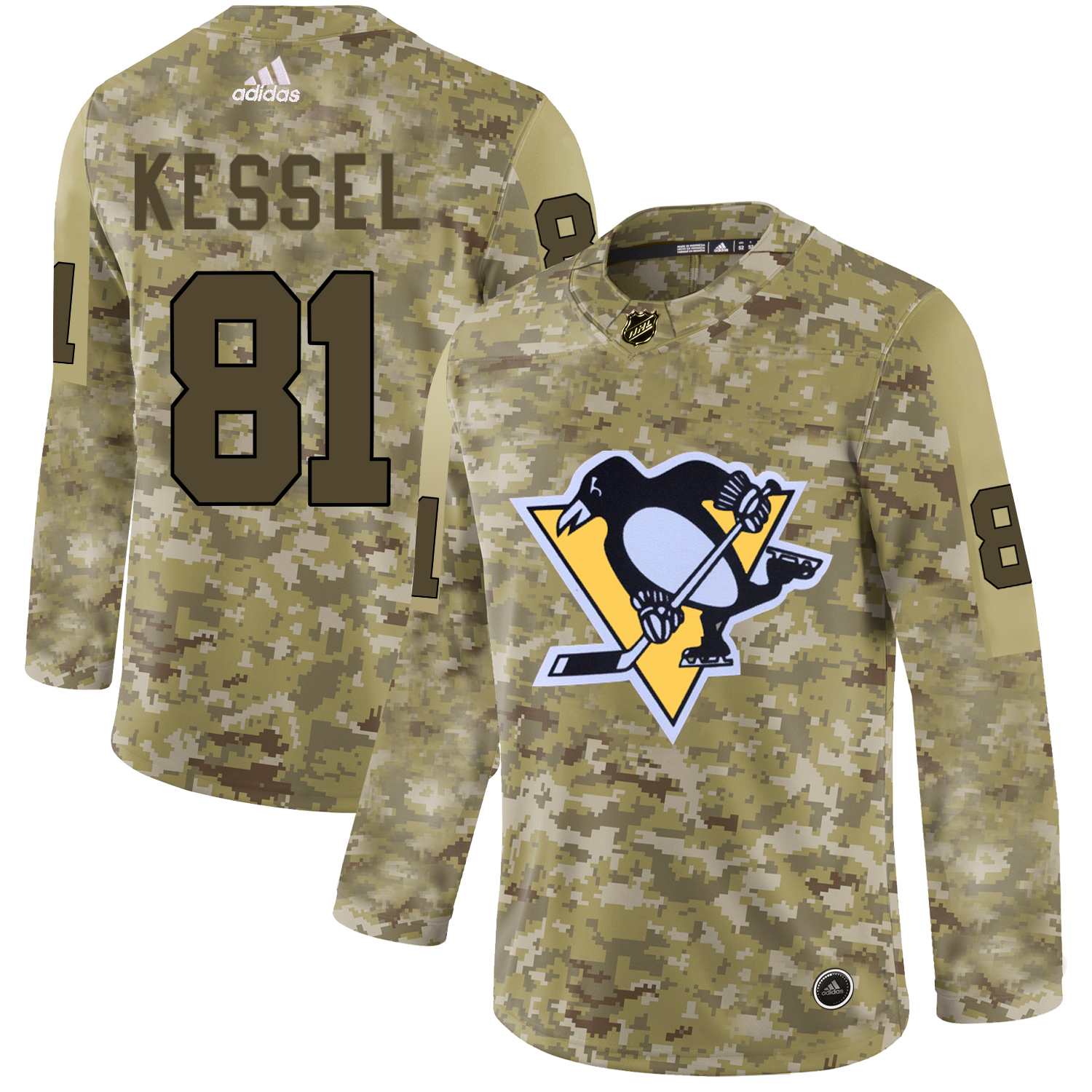 Adidas Penguins #81 Phil Kessel Camo Authentic Stitched NHL Jersey