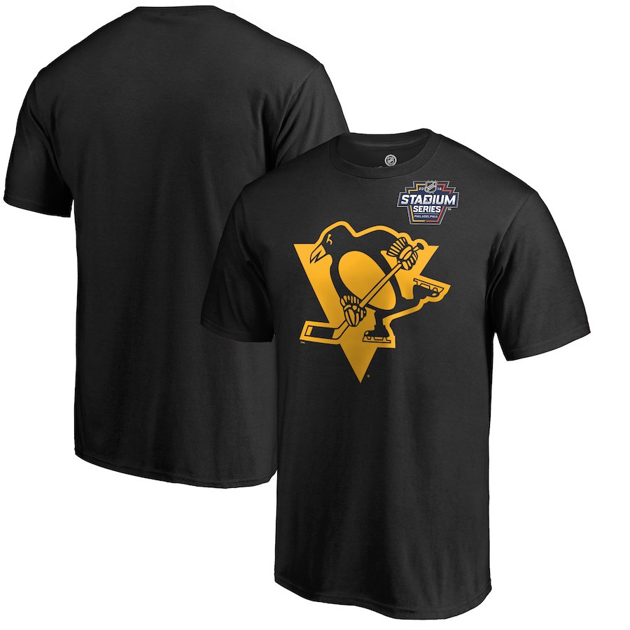 Men's Pittsburgh Penguins Black 2019 Stadium Series Primary Logo T-Shirt