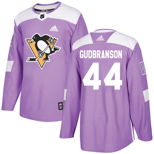 Adidas Penguins #44 Erik Gudbranson Purple Authentic Fights Cancer Stitched NHL Jersey