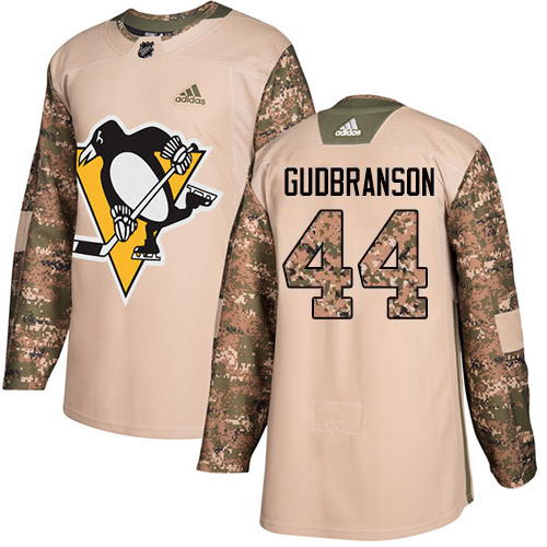 Adidas Penguins #44 Erik Gudbranson Camo Authentic 2017 Veterans Day Stitched NHL Jersey - Click Image to Close