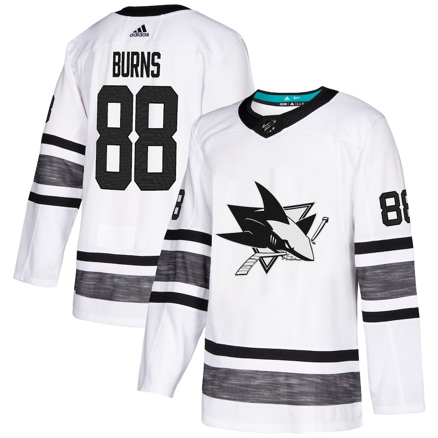 Adidas Sharks #88 Brent Burns White 2019 All-Star Game Parley Authentic Stitched NHL Jersey